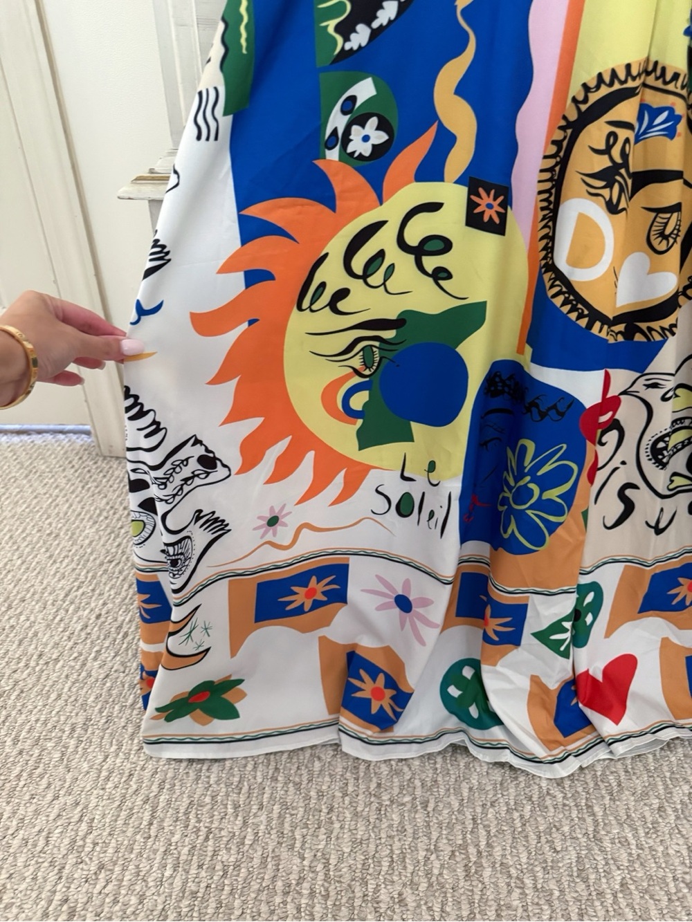Boho Soleil Vibrant Print Maxi Dress - Picture 5 of 7